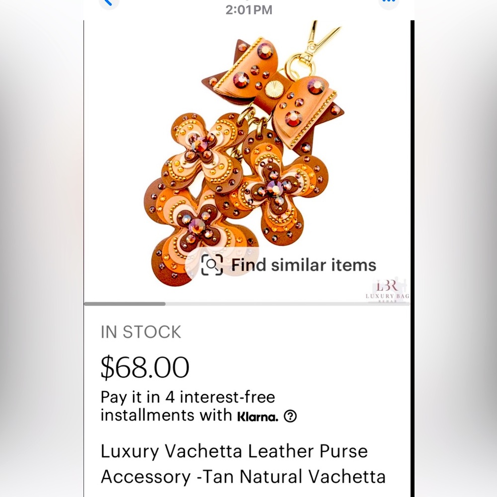 Luxury Vachetta leather purse accessory